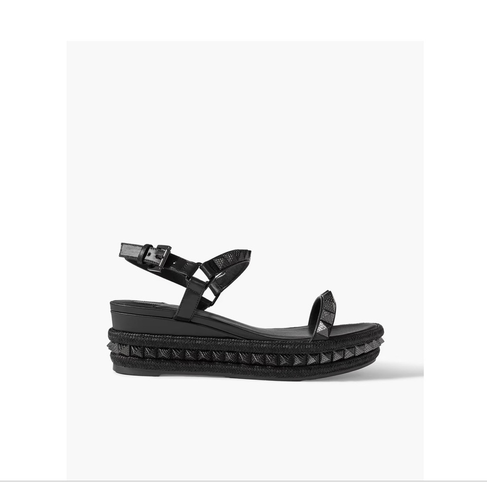 Christian Louboutin Black Studded Sandals